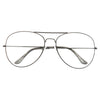 Classic 66mm Oversized Clear Aviator Glasses