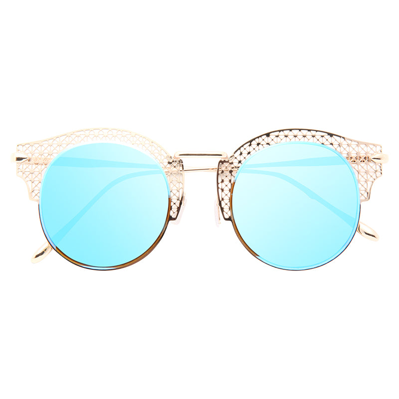 Chantilly Metal Cutout Horn Rimmed Sunglasses