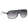 Carson 2 Color Stripe Plastic Aviator Sunglasses