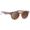 Solen Wood Grain Gradient Round Sunglasses