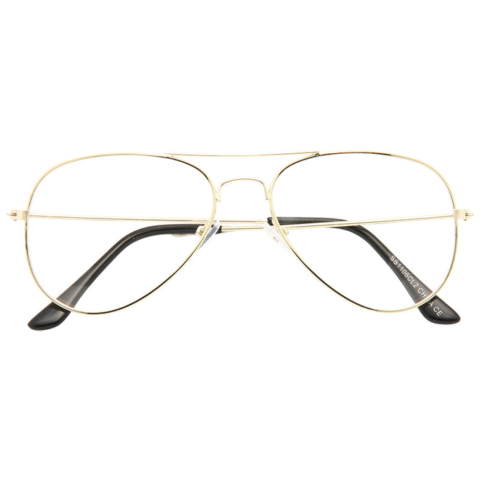 Classic 54mm Clear Aviator Glasses