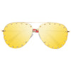 Downey Oversized 65MM Studded Aviator Sunglasses