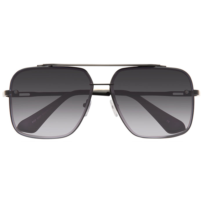 Foxfire Beveled Lens Metal Aviator Sunglasses