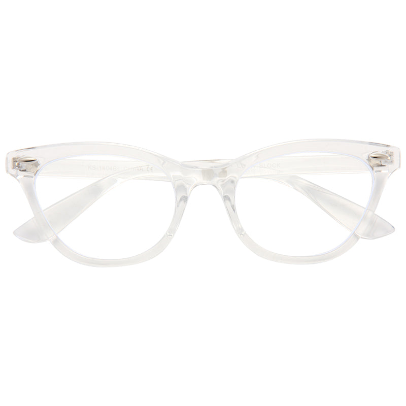 Emma Blue Light Blocking Clear Cat Eye Glasses