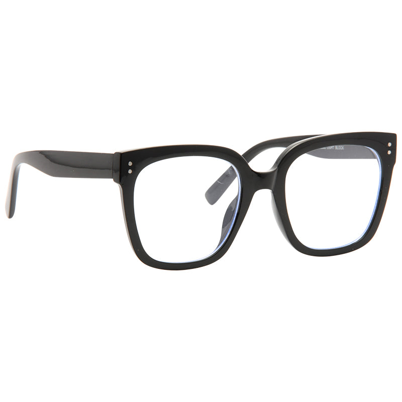 Wadley Blue Light Blocking Clear Horn Rimmed Glasses