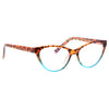 Olivia Solid Frame Clear Blue Light Blocking Cat Eye Glasses