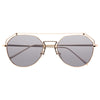 Dailey Flat Lens Color Tint Aviator Sunglasses