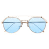 Dailey Flat Lens Color Tint Aviator Sunglasses