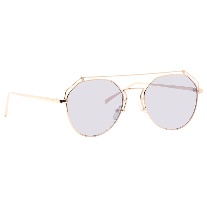 Dailey Flat Lens Color Tint Aviator Sunglasses