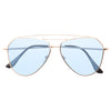 Bellair Flat Lens Color Tint Aviator Sunglasses