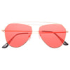 Bellair Flat Lens Color Tint Aviator Sunglasses