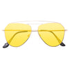 Bellair Flat Lens Color Tint Aviator Sunglasses