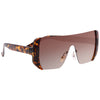 Jermyn Oversized Rimless Flat Top Shield Sunglasses