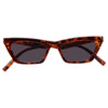 Erin Flat Lens Slim Cat Eye Sunglasses