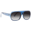 Kids Two Toned Stripe Transparent Aviator Sunglasses