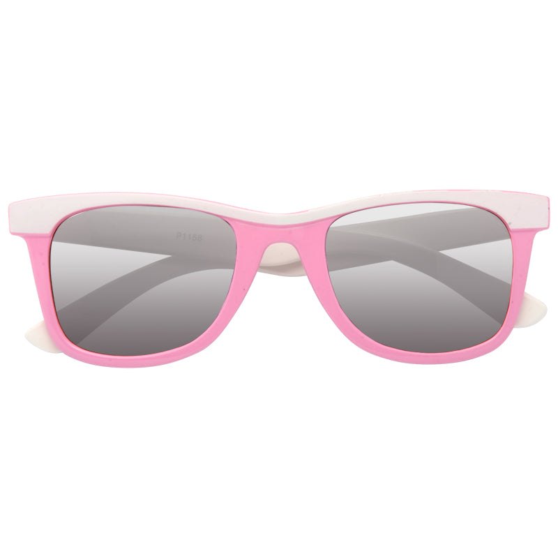 Kids Two Toned Brow Plastic Horn Rimmed Sunglasses